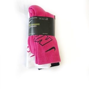 Nike performance cushioned crew youth socks 3pack